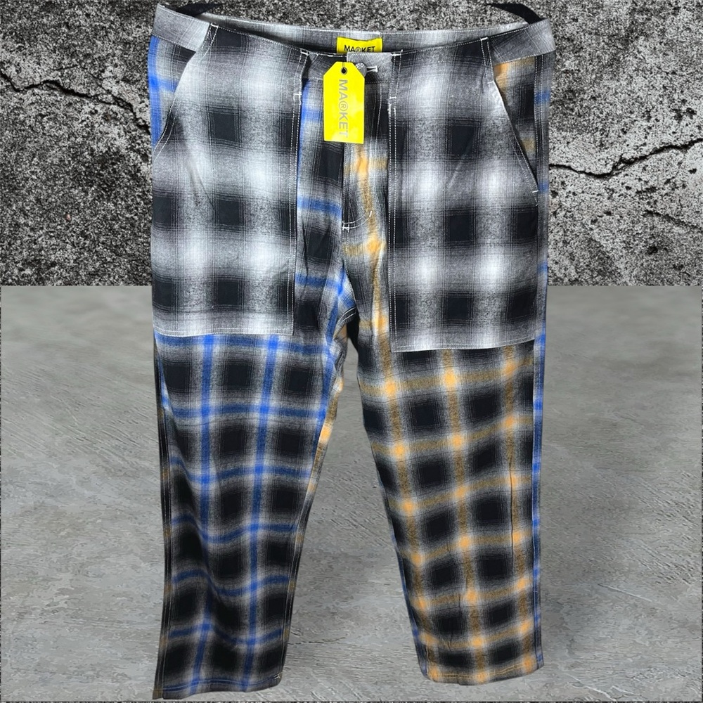 •NWT• Market Studios NELSON PANT Multi/Plaid • Size Small or XXL
